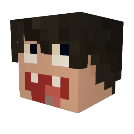 Favored1 Minecraft avatar head, 3D render