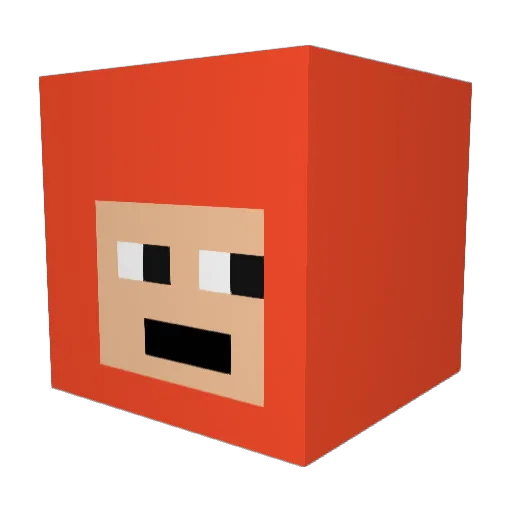 Fawaz1 Minecraft avatar head, 3D render