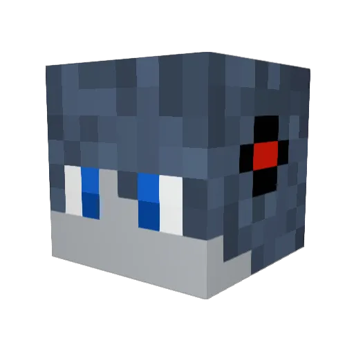 FawgetSaurusRex Minecraft avatar head, 3D render