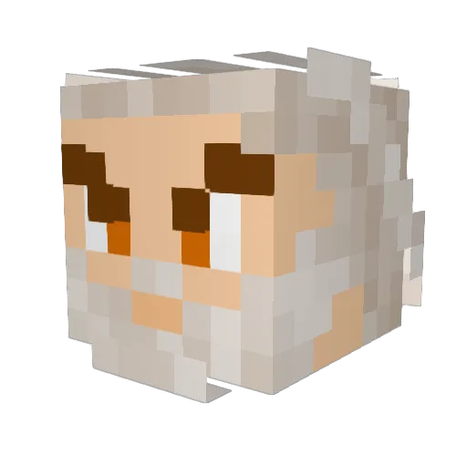 FawkeZ12 Minecraft avatar head, 3D render