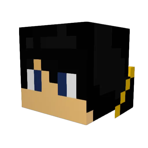 Fawkes8 Minecraft avatar head, 3D render