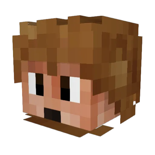 Fawlkey Minecraft avatar head, 3D render