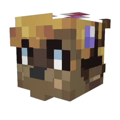 FawneDeer Minecraft avatar head, 3D render