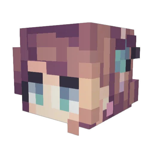 Fawnesse Minecraft avatar head, 3D render