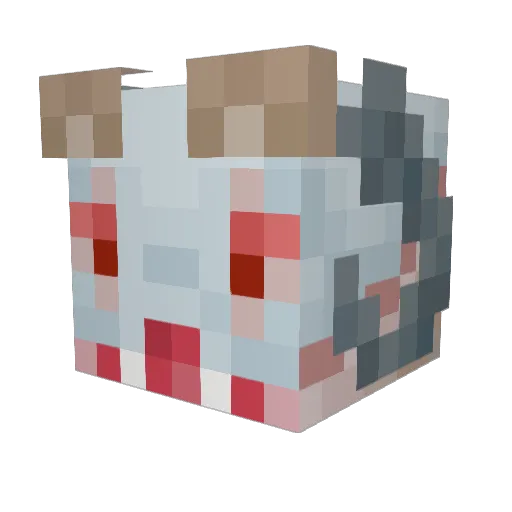 Fawninafield Minecraft avatar head, 3D render