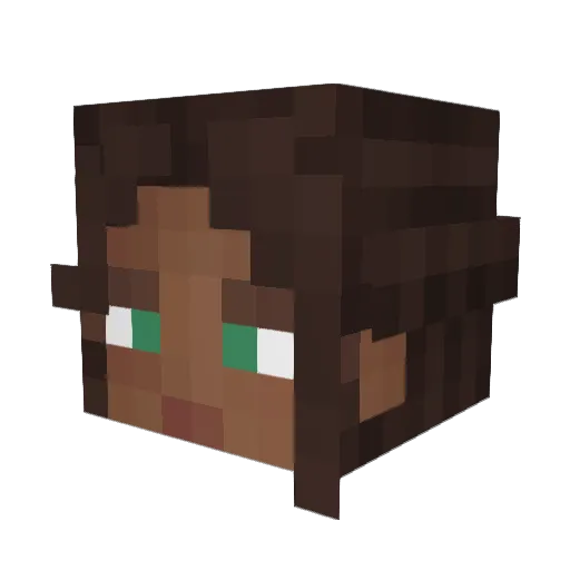 Fawnytheturtle Minecraft avatar head, 3D render