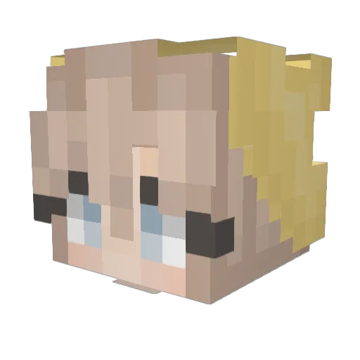 Fawnzii Minecraft avatar head, 3D render