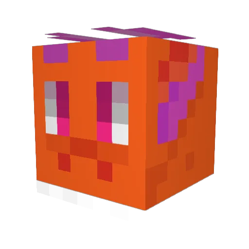 Fawxhead Minecraft avatar head, 3D render