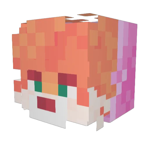 FaxeL_FX Minecraft avatar head, 3D render
