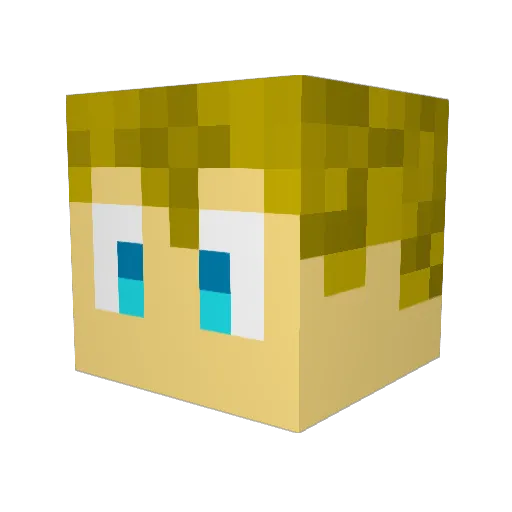 Faxorre Minecraft avatar head, 3D render