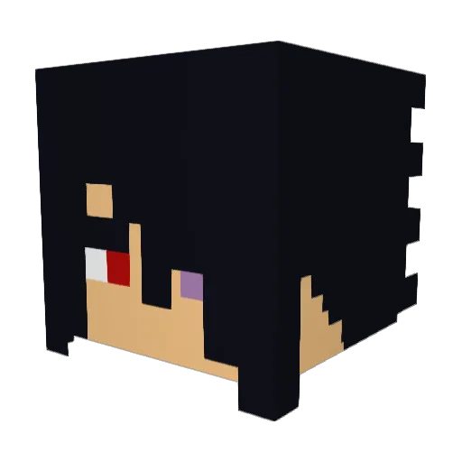 Faxxiner Minecraft avatar head, 3D render