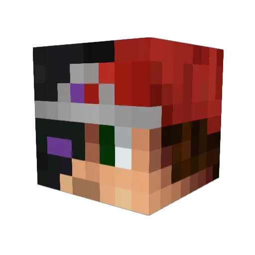 FaxxonDefits Minecraft avatar head, 3D render