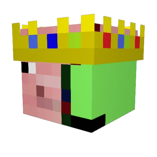 Faxy_AF Minecraft avatar head, 3D render