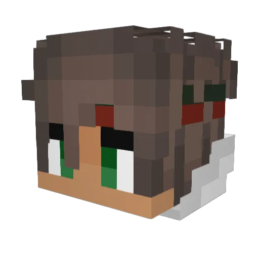 Faxzz Minecraft avatar head, 3D render