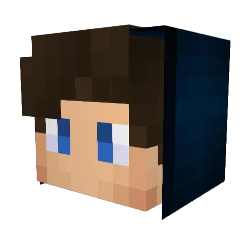 Fay27 Minecraft avatar head, 3D render