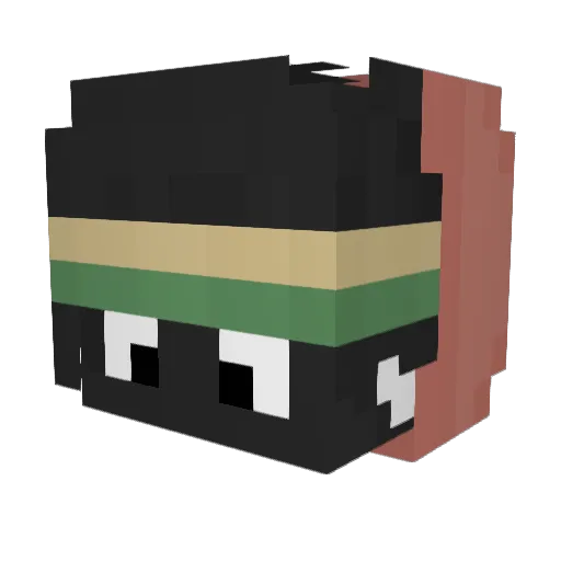 Faybss Minecraft avatar head, 3D render
