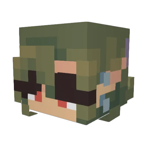 FayeBT Minecraft avatar head, 3D render