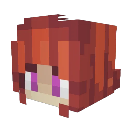 Fayeinthefeywild Minecraft avatar head, 3D render