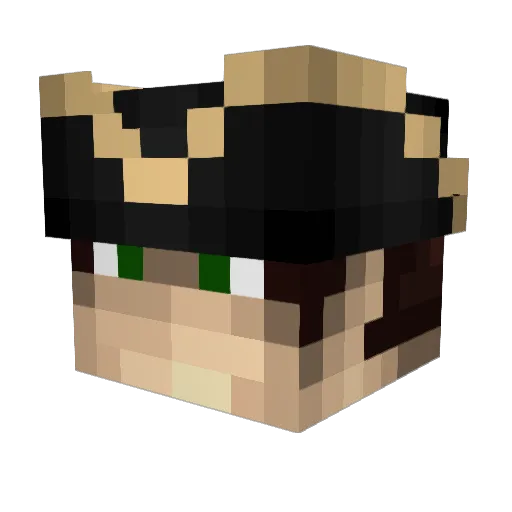 Fayeklar Minecraft avatar head, 3D render