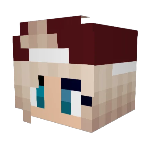 Fayila Minecraft avatar head, 3D render