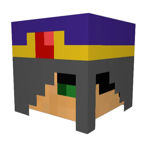 Faylus Minecraft avatar head, 3D render
