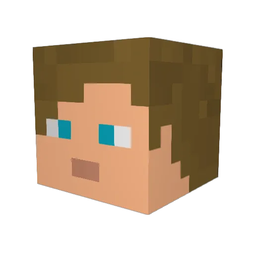 Fayondil Minecraft avatar head, 3D render
