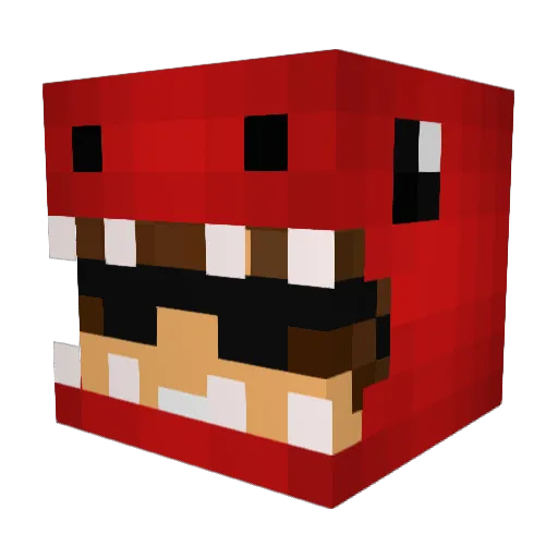 Fayqqi Minecraft avatar head, 3D render
