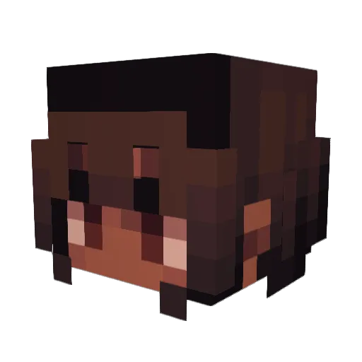 Fayr1e Minecraft avatar head, 3D render