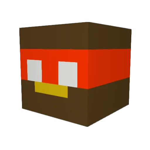 Fayrodekkers Minecraft avatar head, 3D render