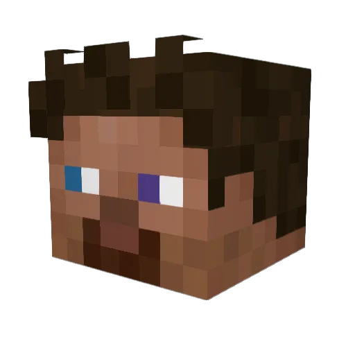 FaysP Minecraft avatar head, 3D render