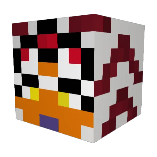 Faytheless Minecraft avatar head, 3D render