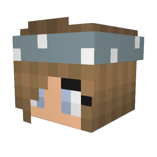 Faytine Minecraft avatar head, 3D render