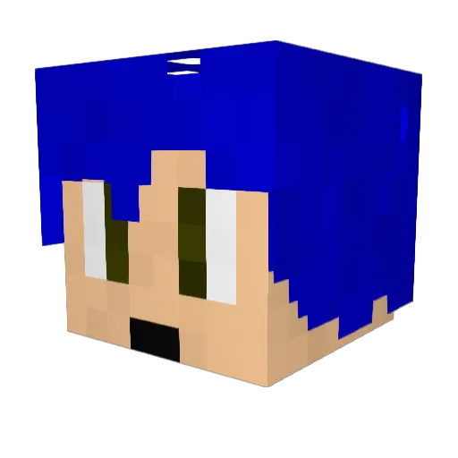 FaytxFate Minecraft avatar head, 3D render