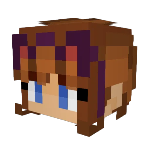 FayzanX Minecraft avatar head, 3D render