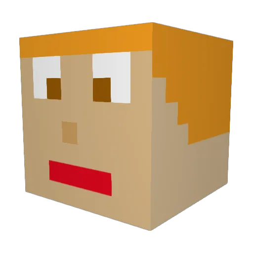 FazeCeni Minecraft avatar head, 3D render