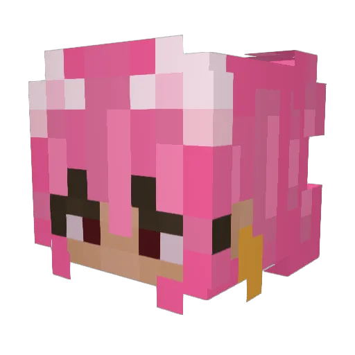 Fazefetus Minecraft avatar head, 3D render