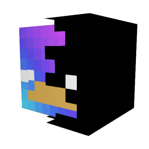Fazel68 Minecraft avatar head, 3D render
