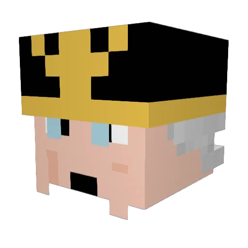 Fazeyo Minecraft avatar head, 3D render