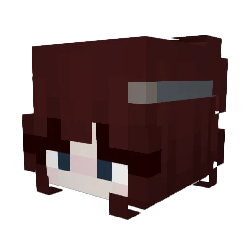 Fazki_ Minecraft avatar head, 3D render