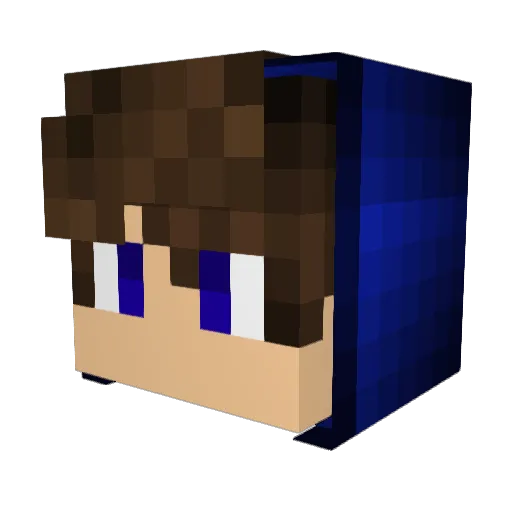 Fazres Minecraft avatar head, 3D render