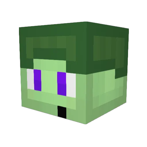Fazza3 Minecraft avatar head, 3D render