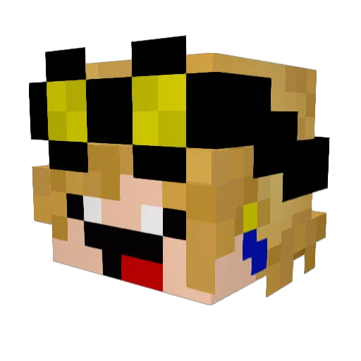 Fazzani Minecraft avatar head, 3D render