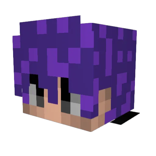 Fazziann Minecraft avatar head, 3D render