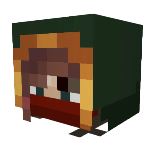 FazzleFables Minecraft avatar head, 3D render
