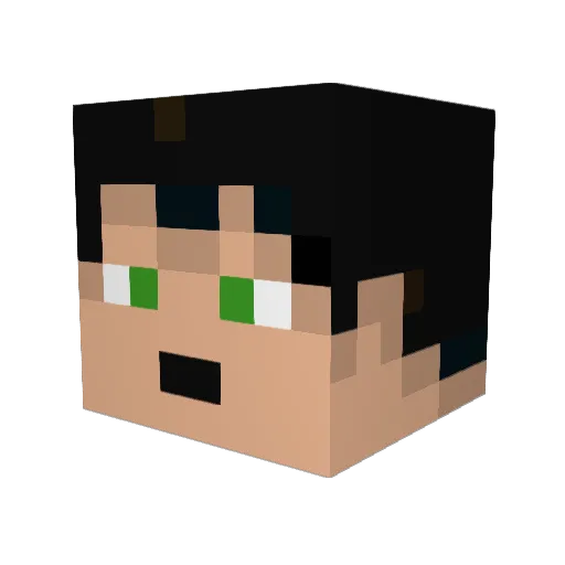 Fbritannia Minecraft avatar head, 3D render
