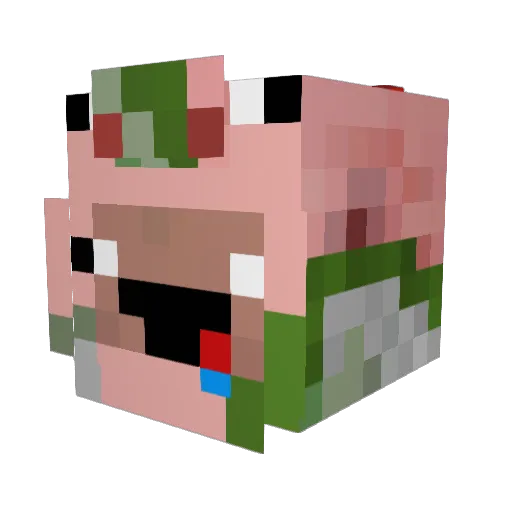 Fbzinn_098 Minecraft avatar head, 3D render