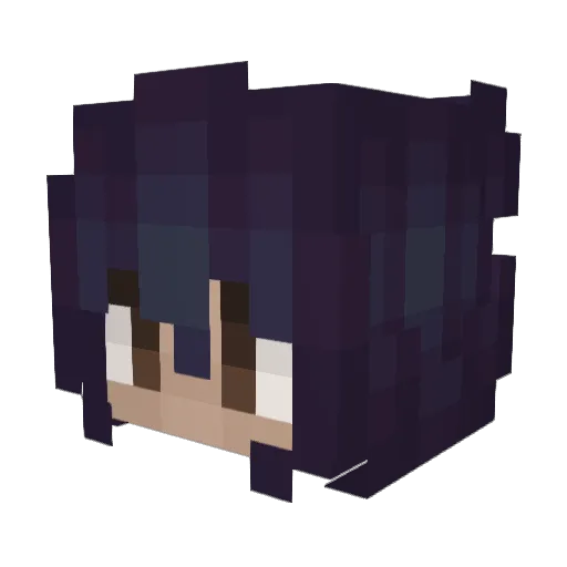 FcFlamingRed Minecraft avatar head, 3D render