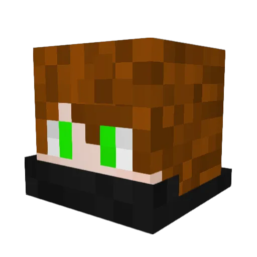 FcOwen Minecraft avatar head, 3D render