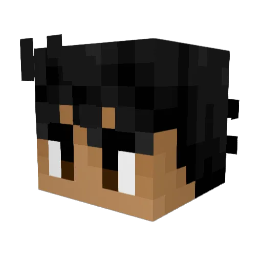 Fcd838 Minecraft avatar head, 3D render