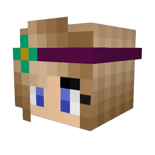 Fcmonkey Minecraft avatar head, 3D render